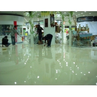 Ceramic floors in the building