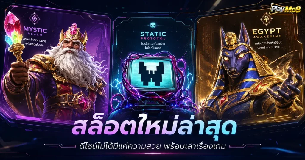 สล็อตใหม่ล่าสุด ดีไซน์ไม่ได้มีแค่ความสวย พร้อมเล่าเรื่องเกม